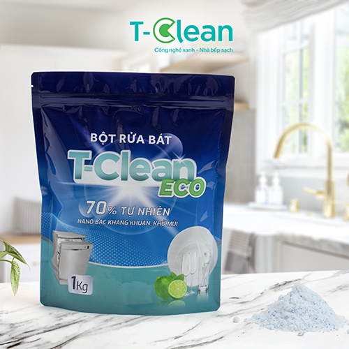 Bột Rửa Chén Bát TClean (T-Clean) ECO Cho Máy Rửa Bát Nhật