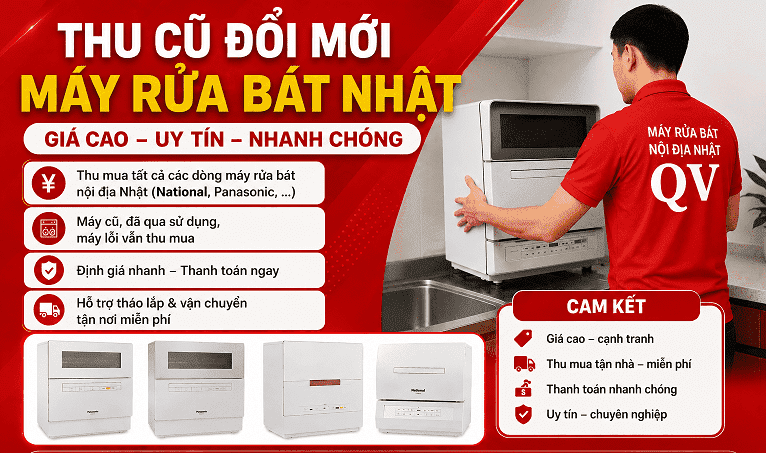 Thu Cũ Đổi Mới Máy Rửa Bát Nhật Cũ